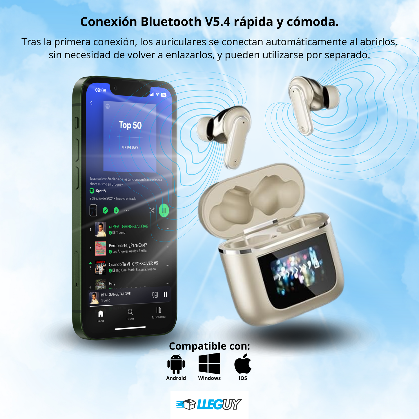 Auriculares YX27 Dorado